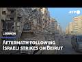 Aftermath following overnight Israeli strikes on south Beirut | AFP