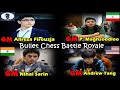 GM Alireza Firouzja, GM Nihal Sarin, GM Andrew Tang \u0026 P. Maghsoodloo, O.T.B Bullet Battle Royale.