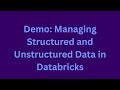 Structured vs Unstructured Data in Databricks | How to Ingest
