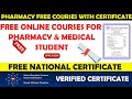 National Level Pharmacy Certificate | Free Online Course for Pharmacy \u0026 Medical Students