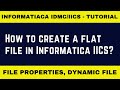 How to Create a Flat File in Informatica IDMC? | NiC IT Academy