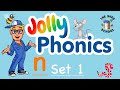 (n) JOLLY PHONICS set 1 LEARN PHONIC SOUNDS with The Shed School