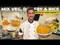 MIX VEG, DAL FRY \u0026 JEERA RICE Delicious Recipe!! | By Chef Harish ji