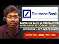 Deutsche Bank \u0026 Automation Anywhere Internship Program - 2026 | Complete Guide | Software Engineer