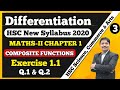 Differentiation Ex. 1.1 Part 3 Maths-II 12th New Syllabus 2020-21 | Composite Functions | Dinesh Sir
