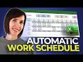 Create a Self-Updating Work Schedule in Excel (+ Free Template)