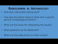 Radiocarbon in Archaeology -- Archaeology Studio 016