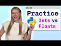 [Practice Problems] Python Integers vs Floats - Visually Explained