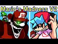 Friday Night Funkin' VS Mario's Madness V2 FULL WEEK + Cutscenes (FNF Mod) (Mario 85'/MX/Mario.EXE)