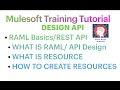 P1-S19.1|#mulesoft Tutorial for Beginners| Design API|How to create API spec in Mule|What is RAML