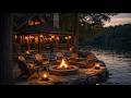 Deep Sleep Lake CAMPFIRE , Cabin, Stress Relief, Fire, Meditation - ASMR
