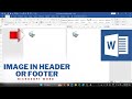 How to add image in header and footer in Microsoft word?