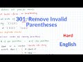 LeetCode 301. Remove Invalid Parentheses Explanation and Solution