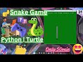 How to make Snake Game using Python Turtle #python #turtle