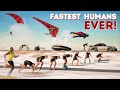 🔥 Human Speed Records | Speed Comparison 3D
