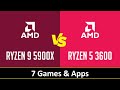 RYZEN 9 5900X vs RYZEN 5 3600 - Apps \u0026 Gaming 1080p 1440p (RTX 4090)