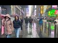 New York City Rainy Day Manhattan 4K Walking Tour