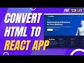 Convert HTML Template to React Js | React Router DOM | React Js Tutorials | PHP Tech Life Hindi