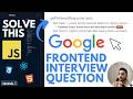 Solving Google Frontend Interview Question: Concurrency + Priority