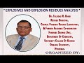 Webinar on Explosive and Explosion Residues Analysis
