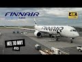 FINNAIR A350-900 AY73 Economy Class - Helsinki to Tokyo (Narita), Moomin Livery Aircraft (4K)