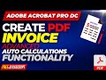 Create PDF Invoice With Auto calculation in Adobe Acrobat