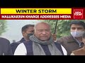 Day 2 Of Opposition's Protest Over Suspension Of MPs; Congress' Mallikarjun Kharge Addresses Media
