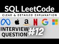 LeetCode Interview SQL Question with Detailed Explanation | Practice SQL | LeetCode 613