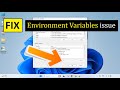फिक्स - विंडोज 10/11 पर पर्यावरण चर संपादित नहीं कर सकते | पर्यावरण चर अक्षम है