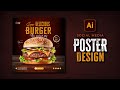 Social Media Post Design for Food Brand | Adobe Illustrator Tutorial | Graphic Design