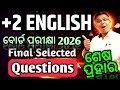 Xii English Final Selected questions for chse Odisha Board Exam 2026 #chseodisha #hksir #mychseclass