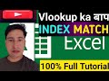 How To Apply INDEX And Match Formula on large Data in Excel [Hindi] Excel Full Tutorial || #excel