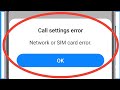 Call Forwarding Network Or Sim Card Error Problem | Call Forwarding Call Settings Error