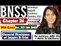 BNSS Lecture-16 | Section 337-366 | General Provisions of Inquiry \u0026 Trial | Chapter 26 of BNSS