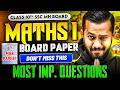 🚨Class 10 SSC MH Board MATHS 1 2026  | Most Important Questions Do Before Exam 🔥