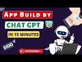 How to Make App using Chatgpt | Build App with ChatGPT in 15 minutes