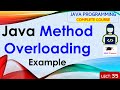 L35: Java Method Overloading | Example | Java Tutorial | Java Programming Lectures in Hindi