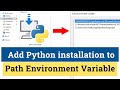 How to Add Python Installation location to Path Environment Variable in Windows Laptop Computer