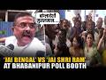 Verbal spat b/w TMC \u0026 BJP supporters in front of LoP Suvendu Adhikari amid polling I Bengal Polls