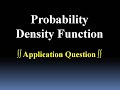 Probability Density Function (Solved Problem)