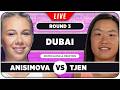 ANISIMOVA vs TJEN • WTA Dubai 2026 • LIVE Tennis Watchalong