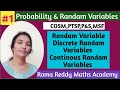 JNTU COSM, PTSP,  P\u0026S,MSF| Randam Variables Discrete \u0026 Continous Variables| PSR23 Most Important |