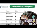 Create PDF with PHP Using FPDF| FPDF PHP Tutorial | How To Generate PDF Using PHP