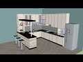 Sketchup tutorial interior design ( Kitchen )