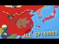Zombie invasion of Asia and Europe. Countryballs All series.