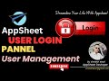 Step-by-Step: User Login Panel and Permissions in AppSheet