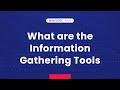 What are the Information Gathering Tools | Infosec Train