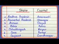 Indian states and capitals 2025 | State and capital | List of states and capitals of India