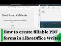 How to create fillable PDF forms in LibreOffice Writer