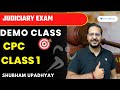 CPC Demo Class 1 | Shubham Upadhyay | Judiciary Exams | Judiciary world